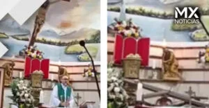 VIDEO | Sacerdote muere aplastado por una cruz durante misa en vivo